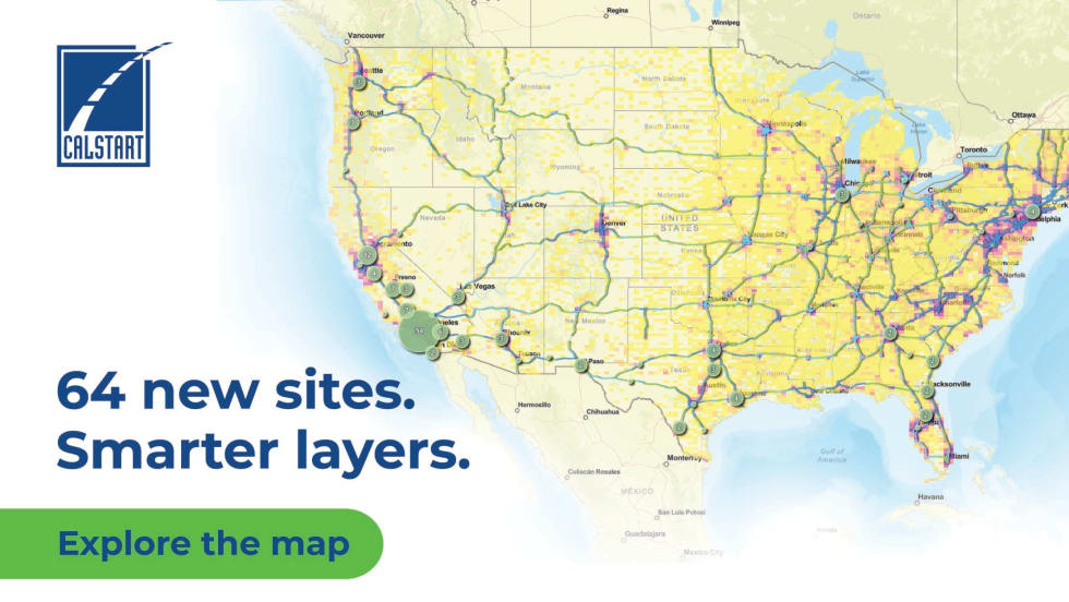 Map of the US, with a CALSTART logo.