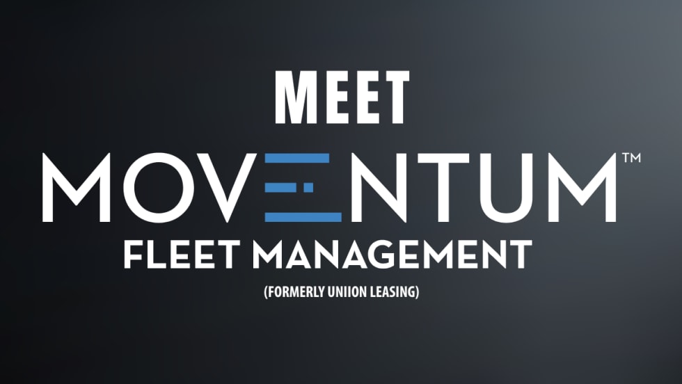 Black image that says Meet Moventum Fleet Management (formerly Union Leasing)