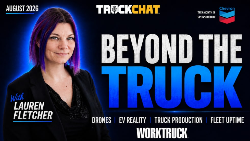 Truck Chat Monthly thumbnail saying Beyond the Truck with hose Lauren Fletcher from Work Truck