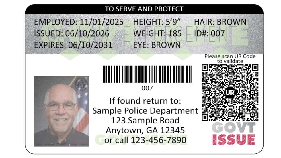 sample image of a policie ID