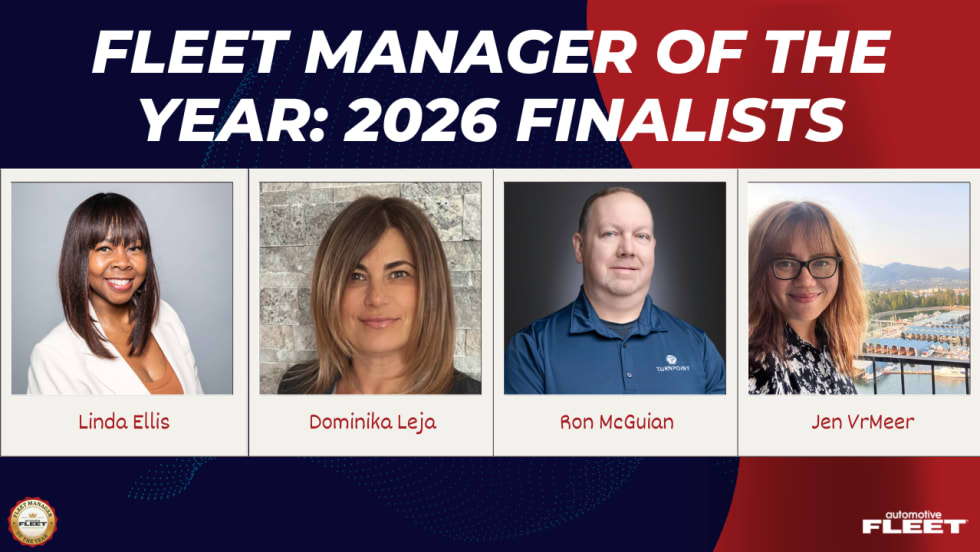 A graphic with the 2026 Fleet Manager of the Year finalists