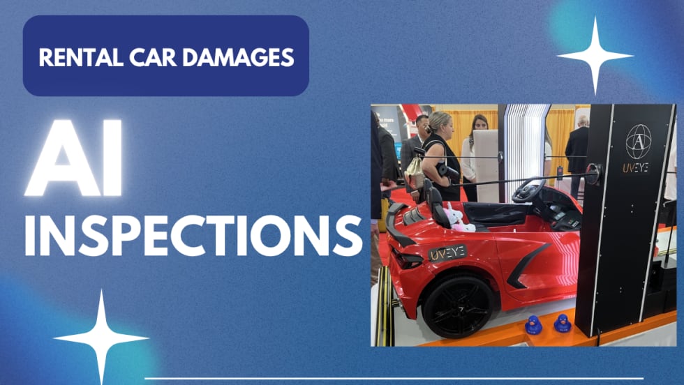 AI Inspections title graphic with a photo of a large toy car going through an AI inspection arch.