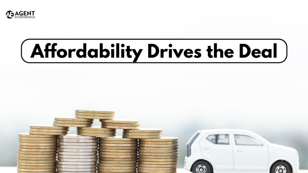 white background with white car and stacks of coins