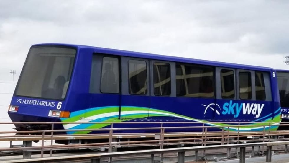 A Houston automated people mover manufactured by Alstom.