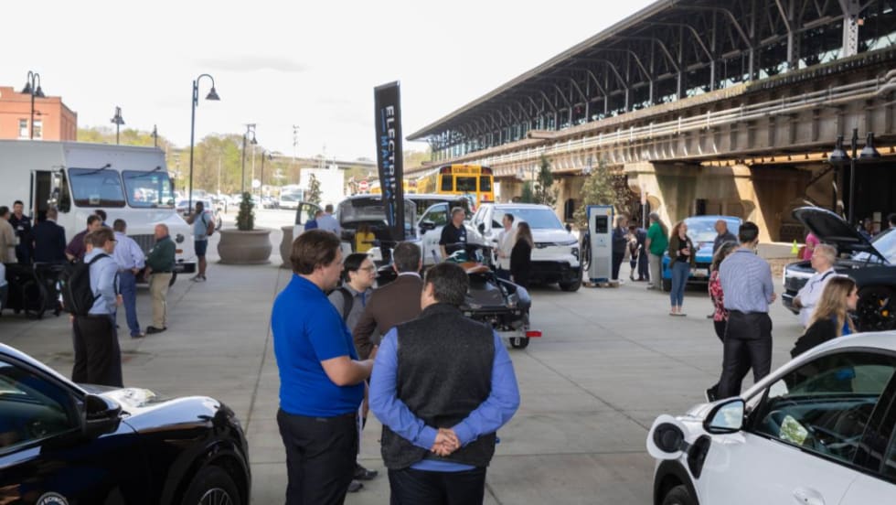 Image of the outdoor vehicle expo at Virginia Clean Cities' Rally at Richmond event.