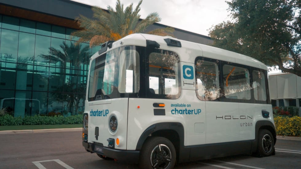 A CharterUP branded Holon AV.