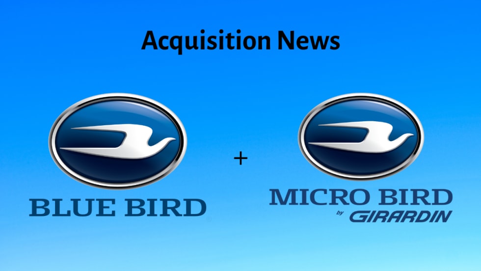 The Blue Bird and Micro Bird logos with a plus sign in between against a blue background