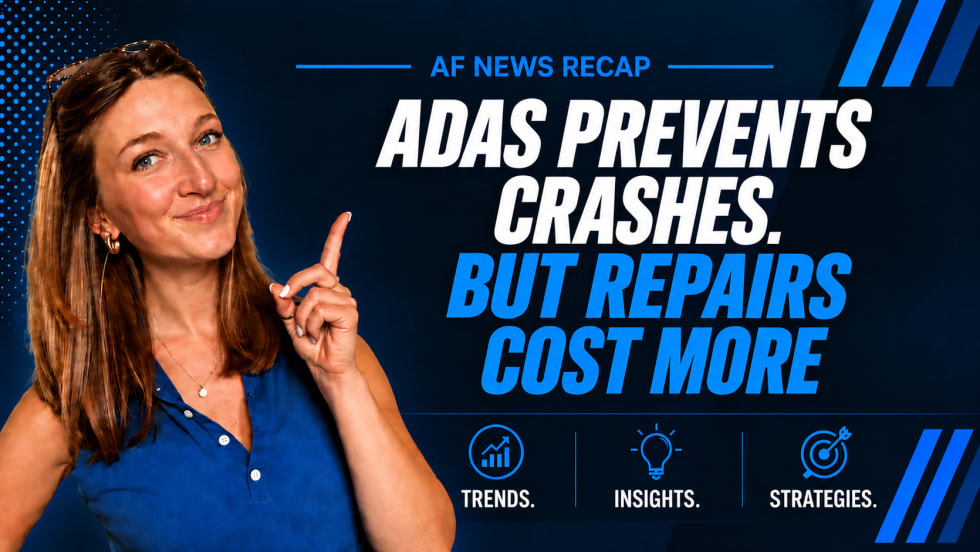 An AF news recap thumbnail with blue and white colors