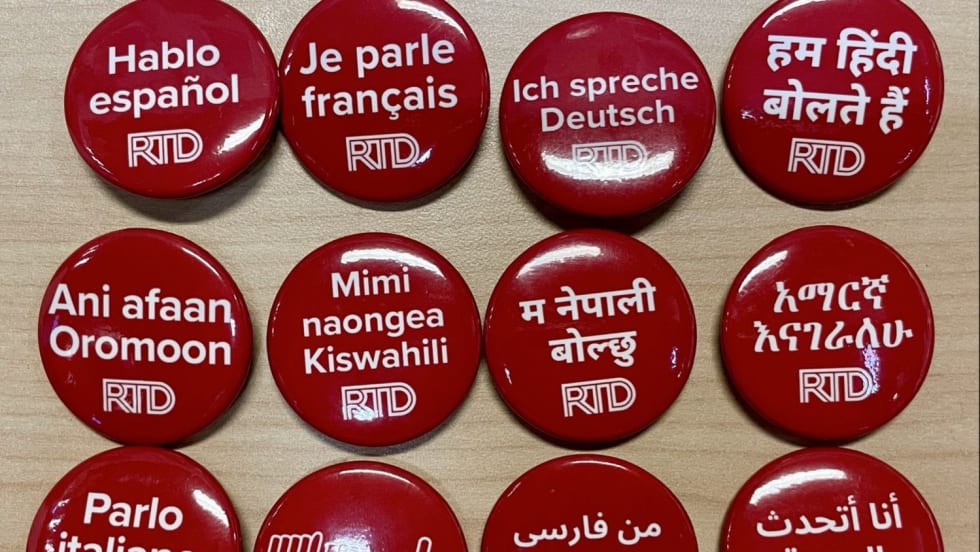 Denver RTD non-English speaking pins.