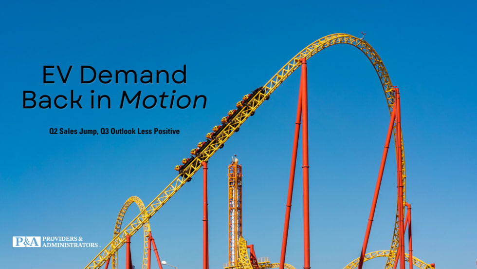 blue sky, yellow and orange rollercoaster with riders going up an incline