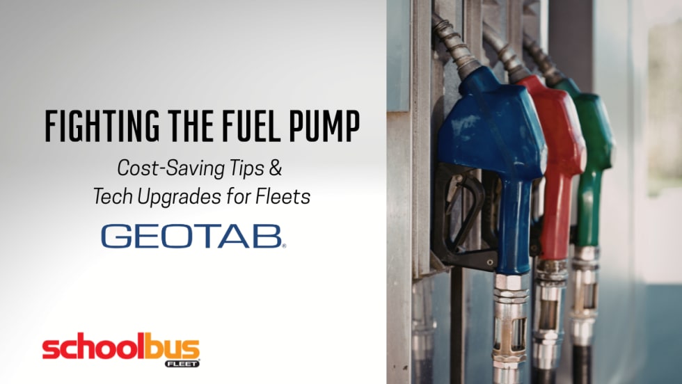 Close-up of fuel pump nozzles at a gas station, representing rising diesel costs and fuel management challenges for school bus fleets.