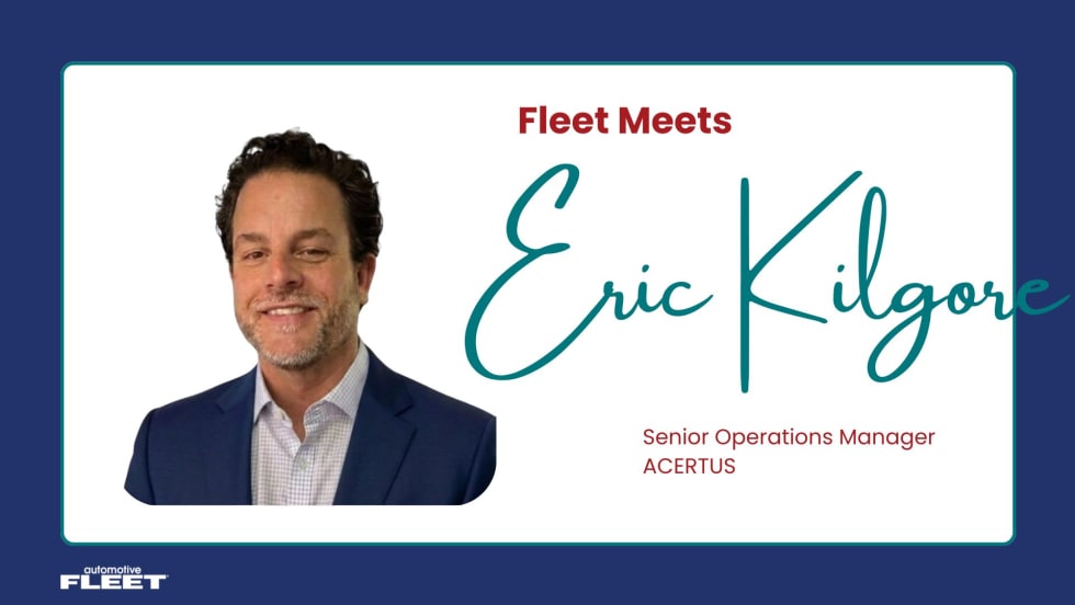 A Fleet Meets blue, red, and teal graphic with Eric Kilgore's headshot, title, and company.