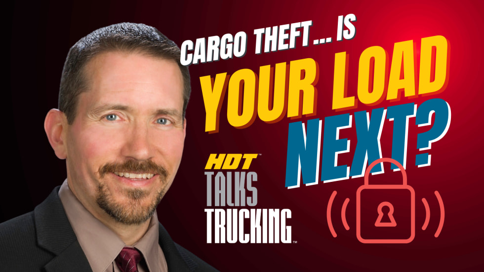 YouTube thumbnail with Scott Cornell, HDT Talks Trucking Logo, and the words, "Is Your Load Next?"