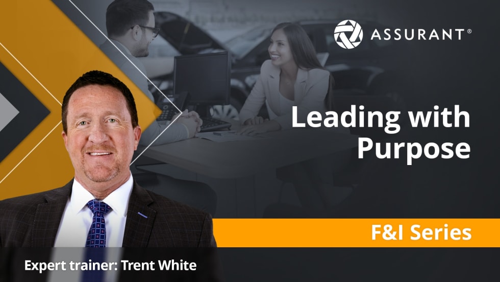 Leading with Purpose thumbnail. Trent white pictured in front of titled graphic.
