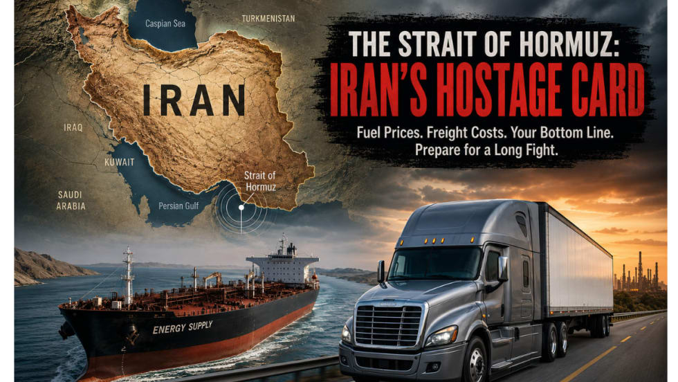Illustration showing Iran, Strait of Hormuz, fuel tanker
