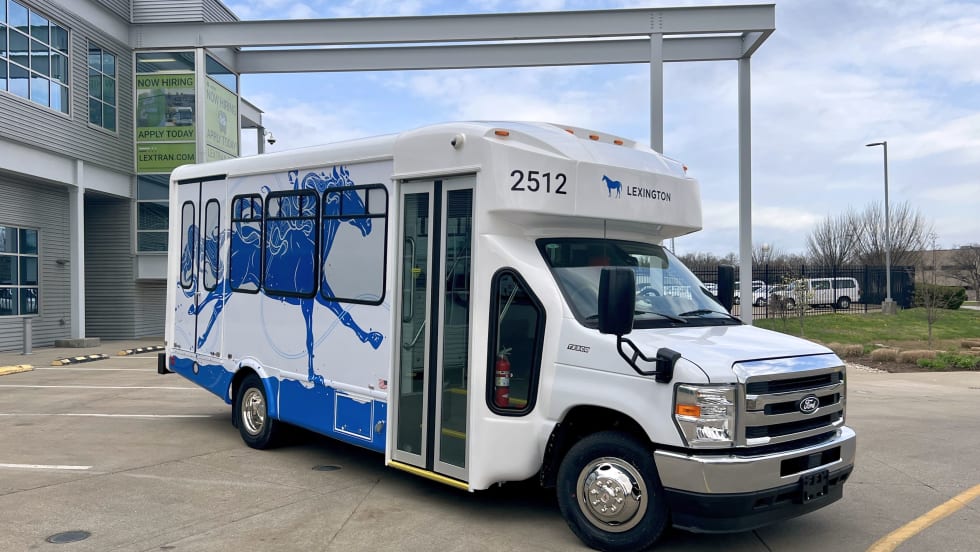 A new LexRide vehicle for Lextran's on-demand service.
