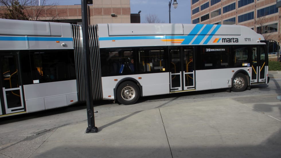 A MARTA articulated bus.