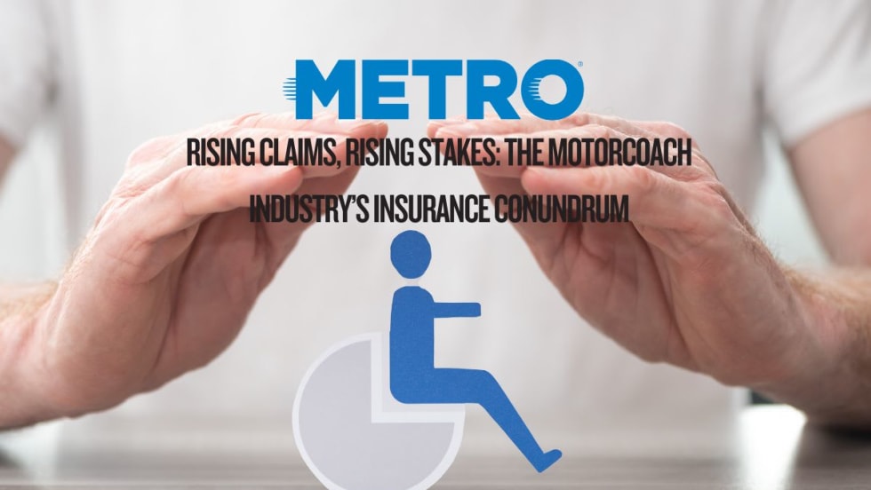 Graphic demonstrating motorcoach insurance costs.