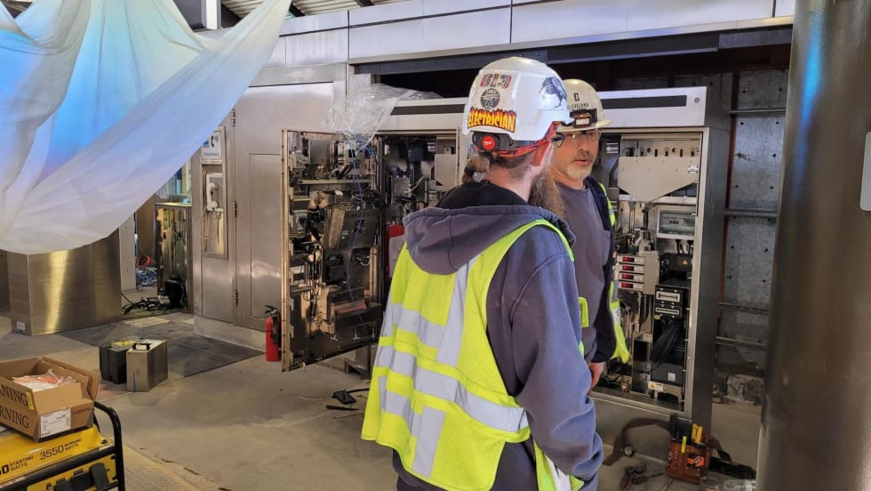 A look inside the new better Breeze ticket vending machines during installation at Lindbergh Center Station.