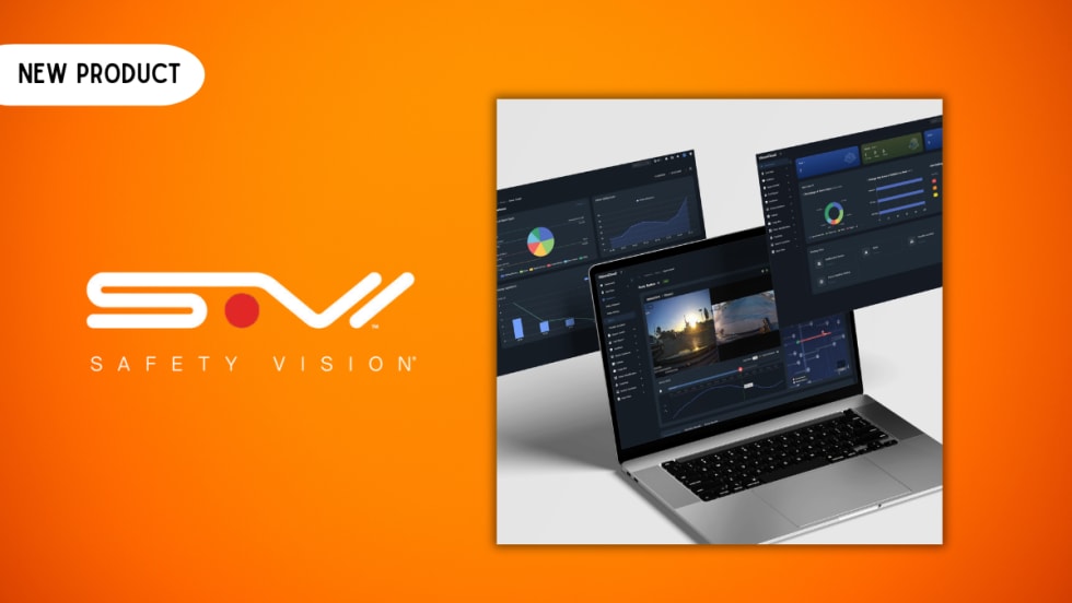 a product mockup showing the vision dashboard on laptop screens next to the safety vision logo