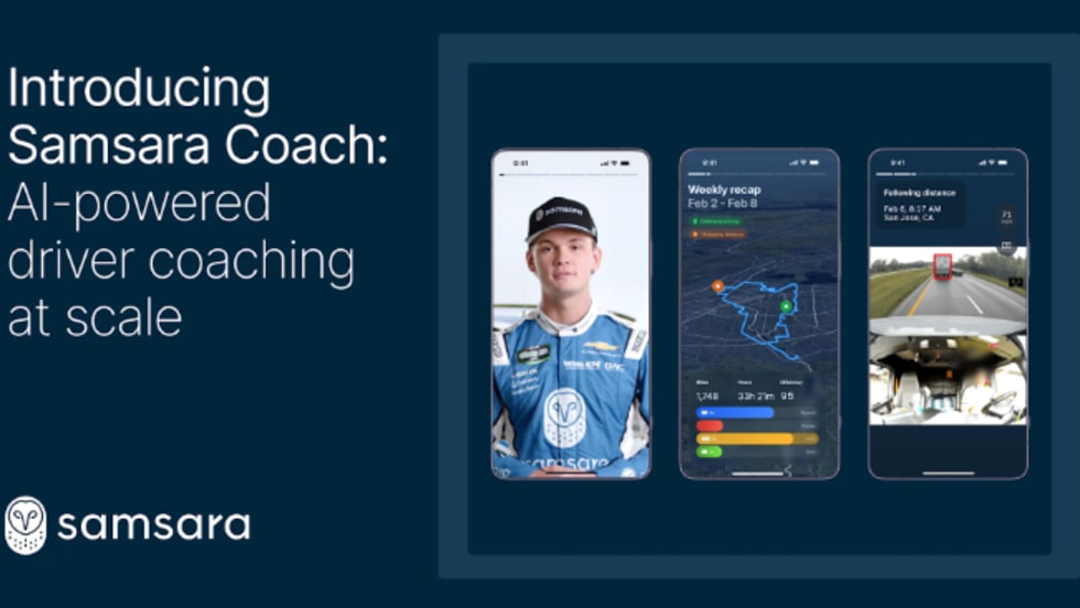 Samsara Coach driver coaching system. 