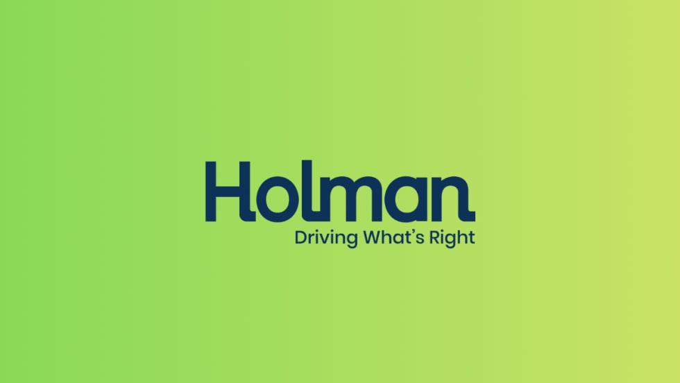 Holman logo against a green background.