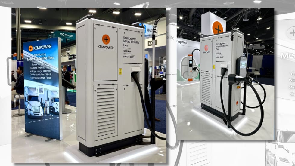 Composite image of different angles of the Kempower charger