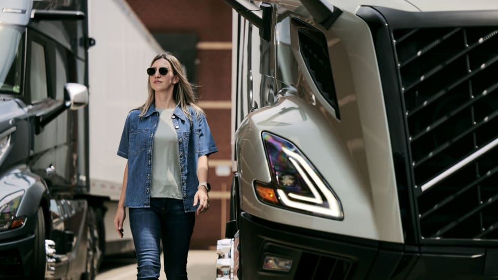 Female truck driver.