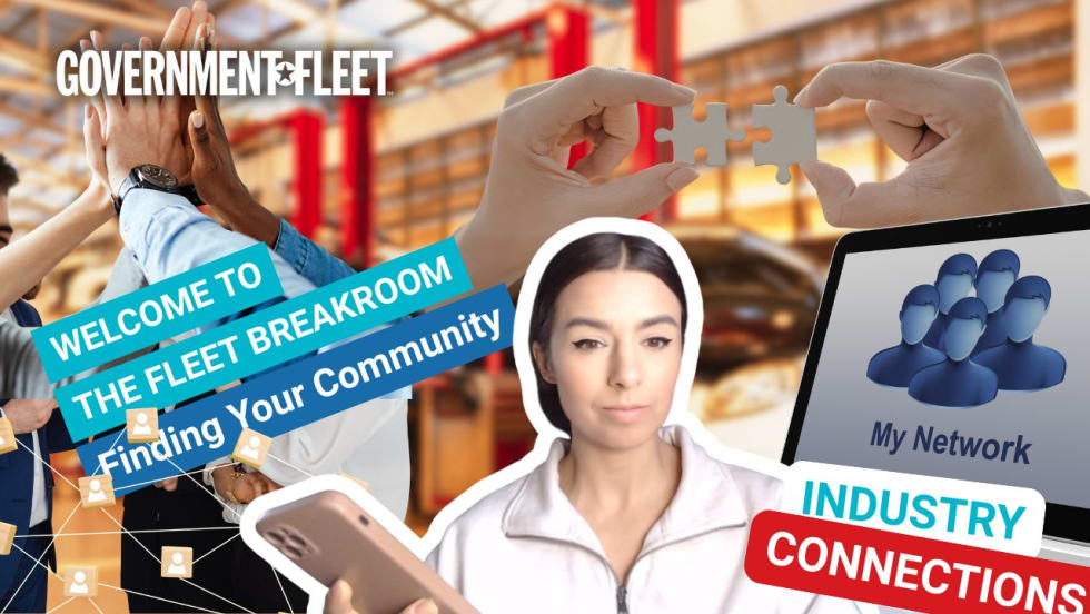 executive editor with images of community and networking. 