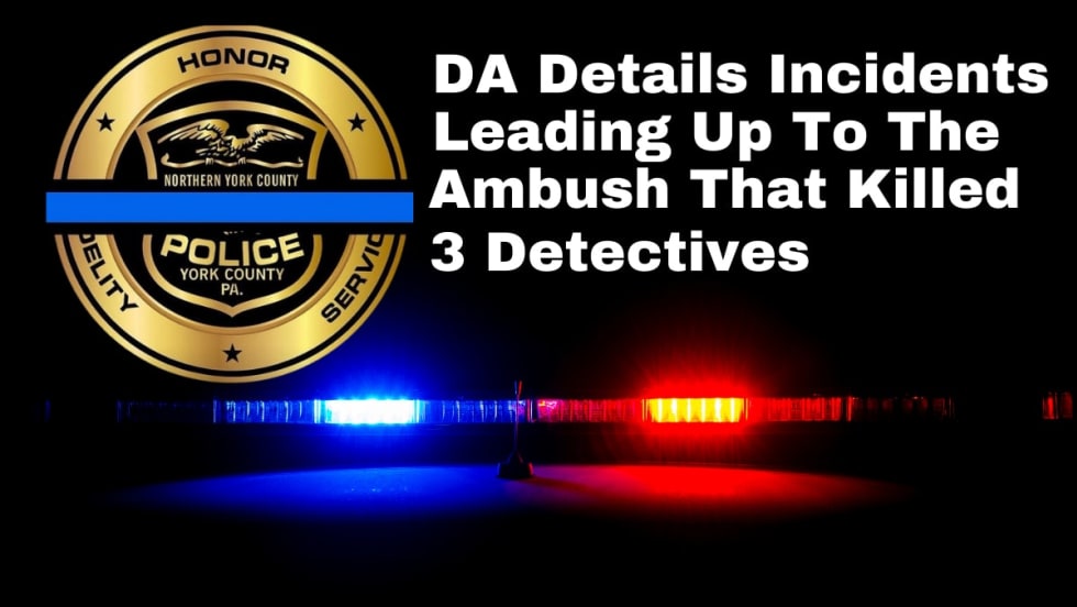 York County Police Department official badge with blue and red emergency lights