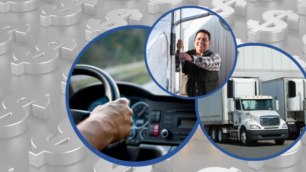 Truck driver pay graphic.