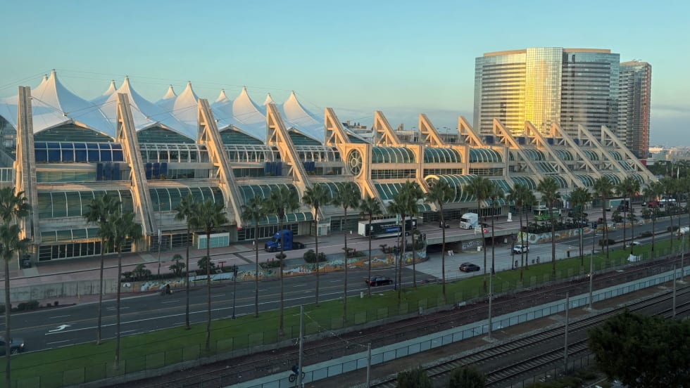 Morning light hitting the San Diego Convention Center