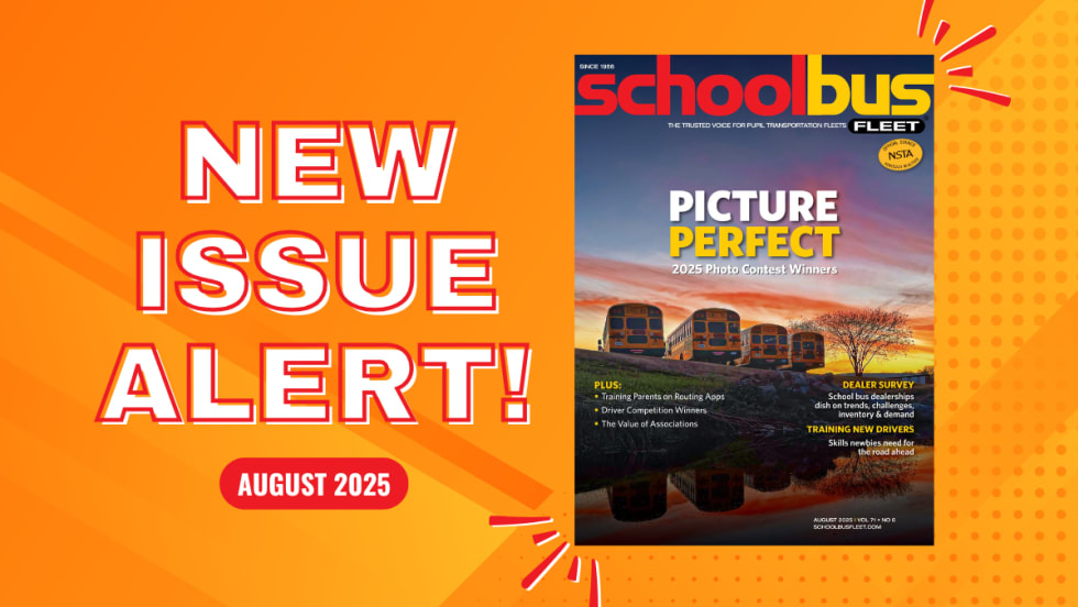 An orange graphic with the August 2025 SBF magazine cover and text reading "New Issue Alert!"