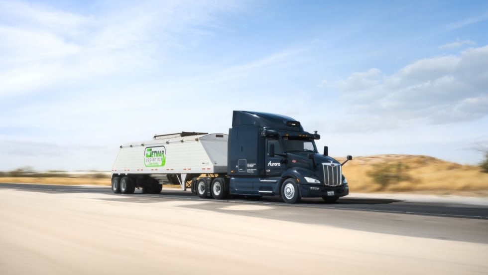 Aurora self-driving truck. 