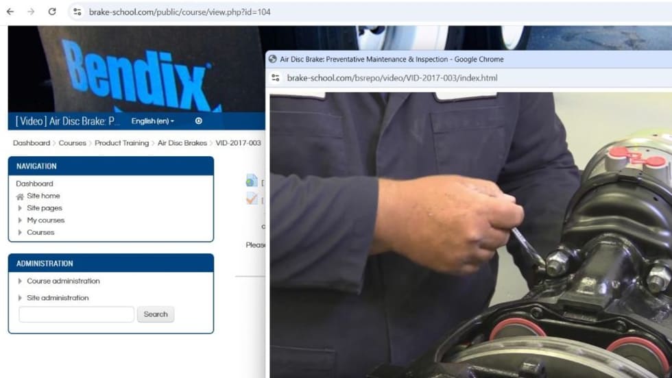 Bendix Online Brake School.