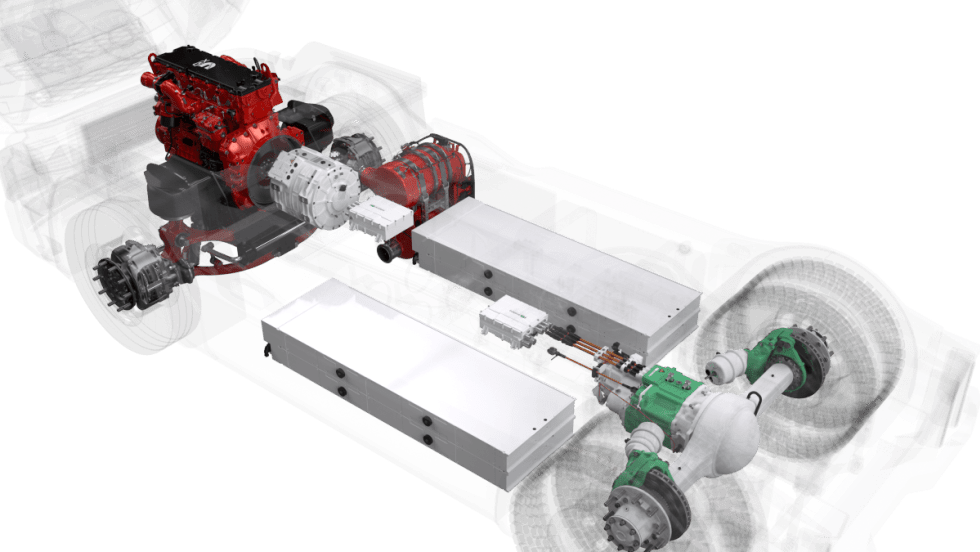 Cummins integrated drivetrain concept image.