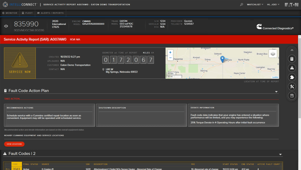Eaton IntelliConnect portal on laptop screen. 