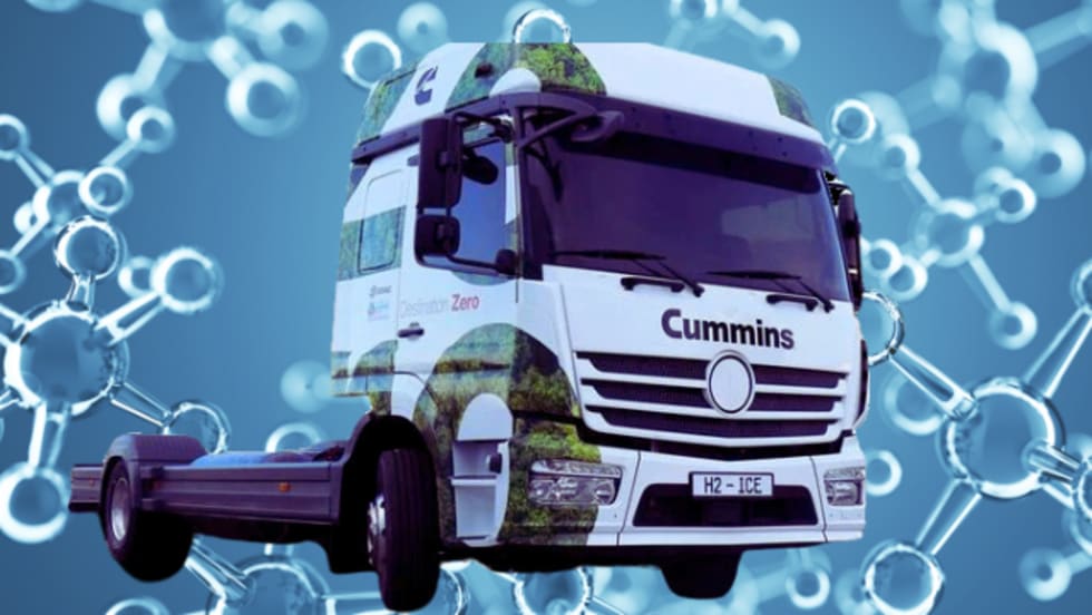 Cummins H2 hydrogen truck.