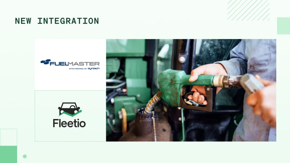 A green and white graphic with an image of someone fueling a vehicle.