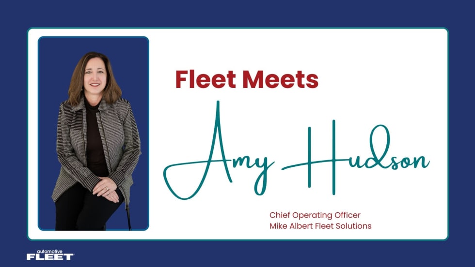 Portrait of Amy Hudson, Chief Operating Officer at Mike Albert Fleet Solutions, featured in Automotive Fleet’s Fleet Meets series highlighting leadership, career growth, and industry insights.
