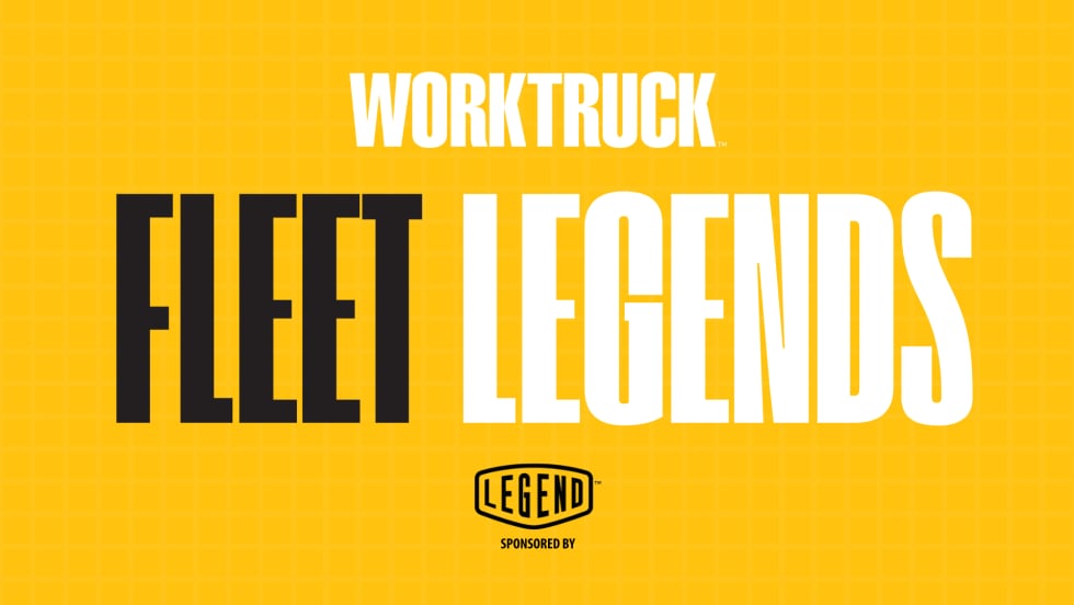 Work Truck Fleet Legends on Yellow Background and Legend Fleet Logo