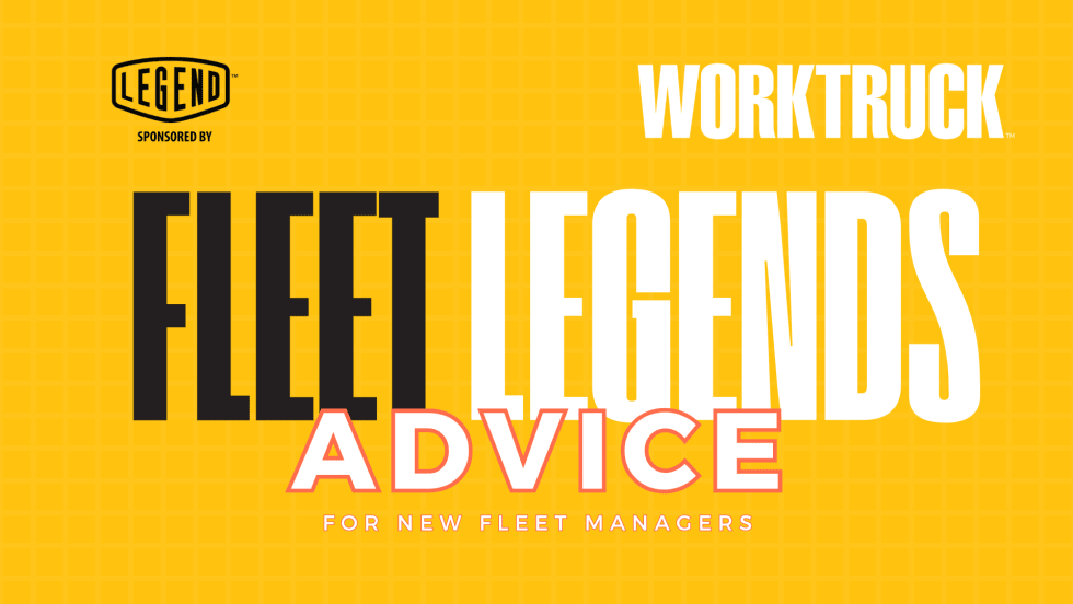Fleet legends give advice to new fleet managers on yellow background sponsored by Legend Fleet. 
