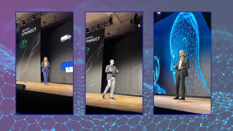 Three Geotab executives deliver keynotes at Geotab Connect 2025. 