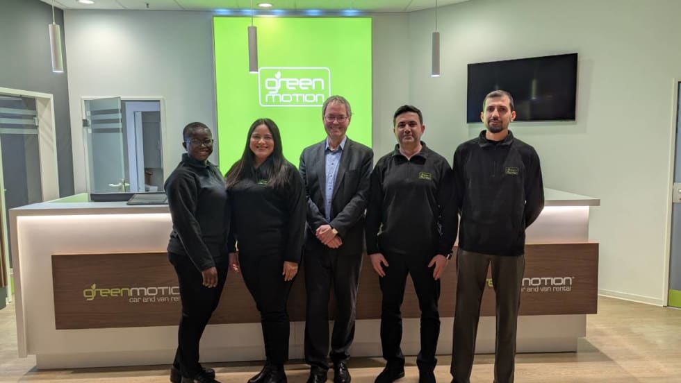 Green Motion team at Hamburg airport.