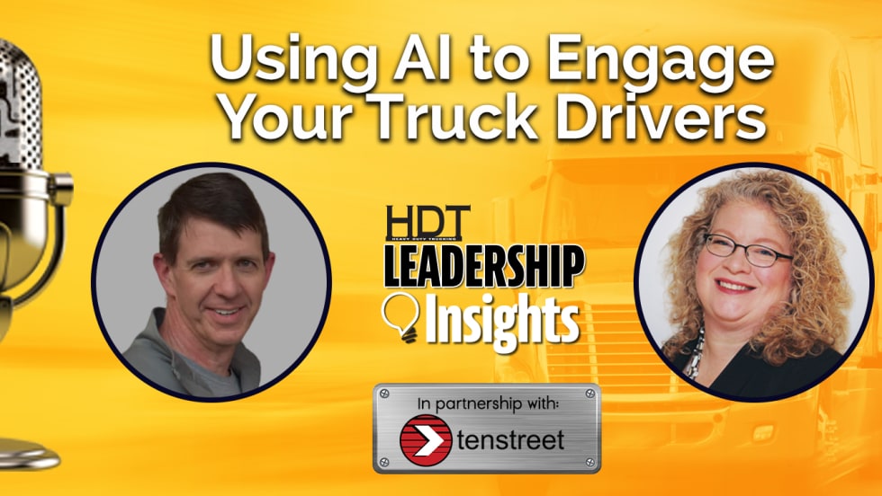 Tenstreet videocast graphic: Using AI to Engage Your Truck Drivers