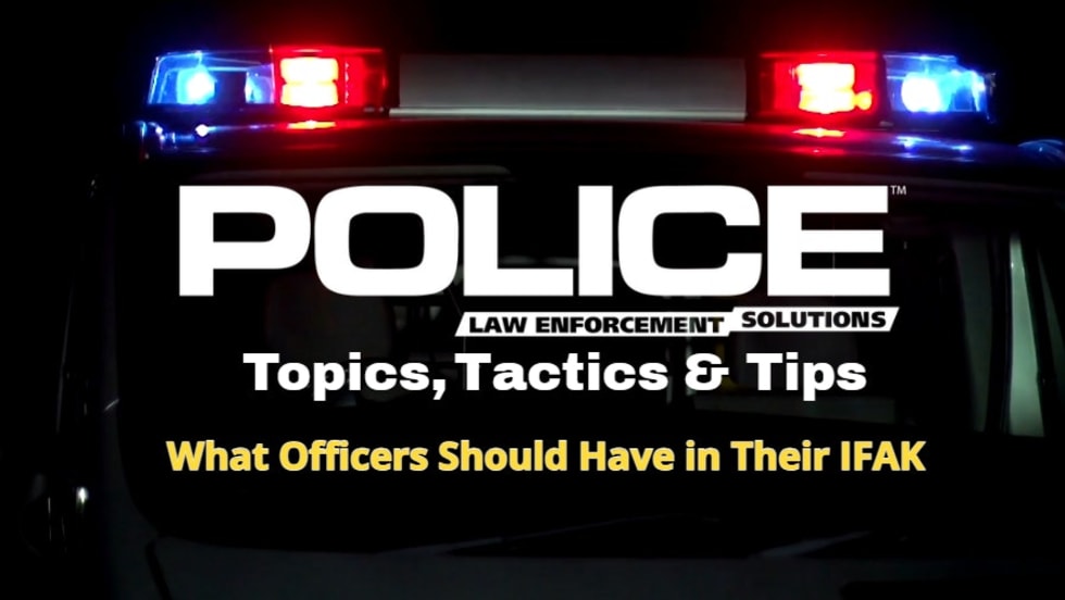 Police magazine logo with emergency lights and law enforcement solutions text