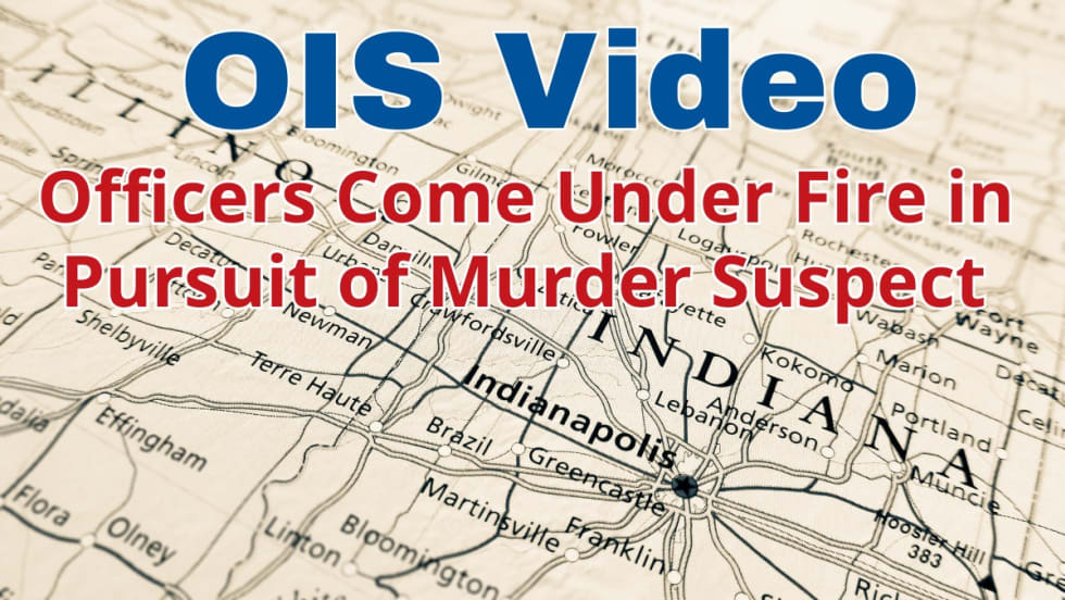 OIS Video news graphic about police pursuit on Indiana map background