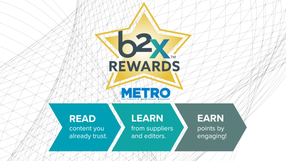 A b2x rewards logo and graphic reading "Read. Learn. Earn."
