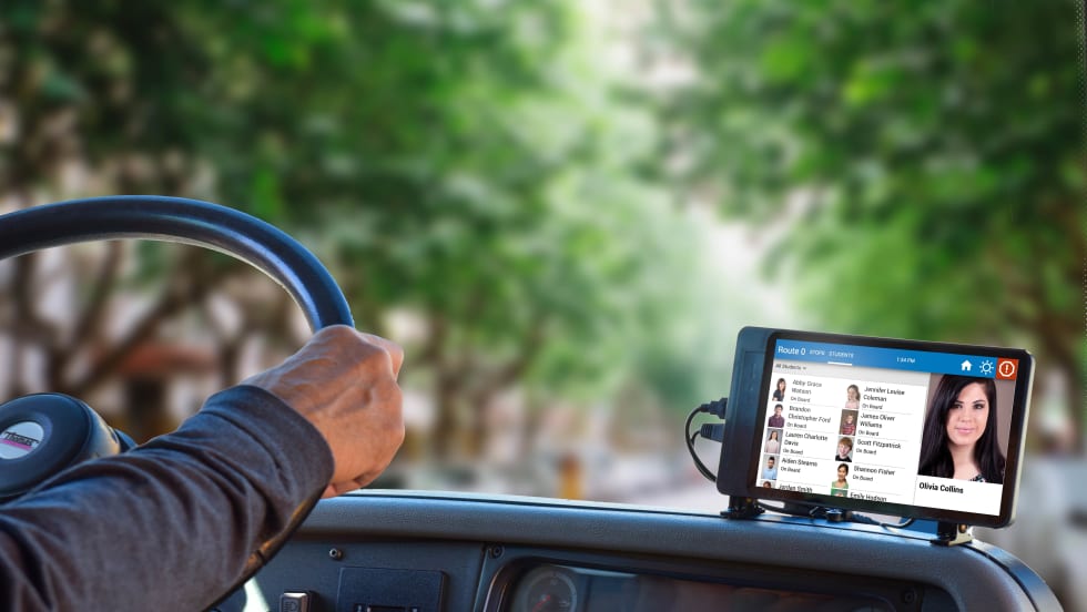 Transportant tablet on dashboard