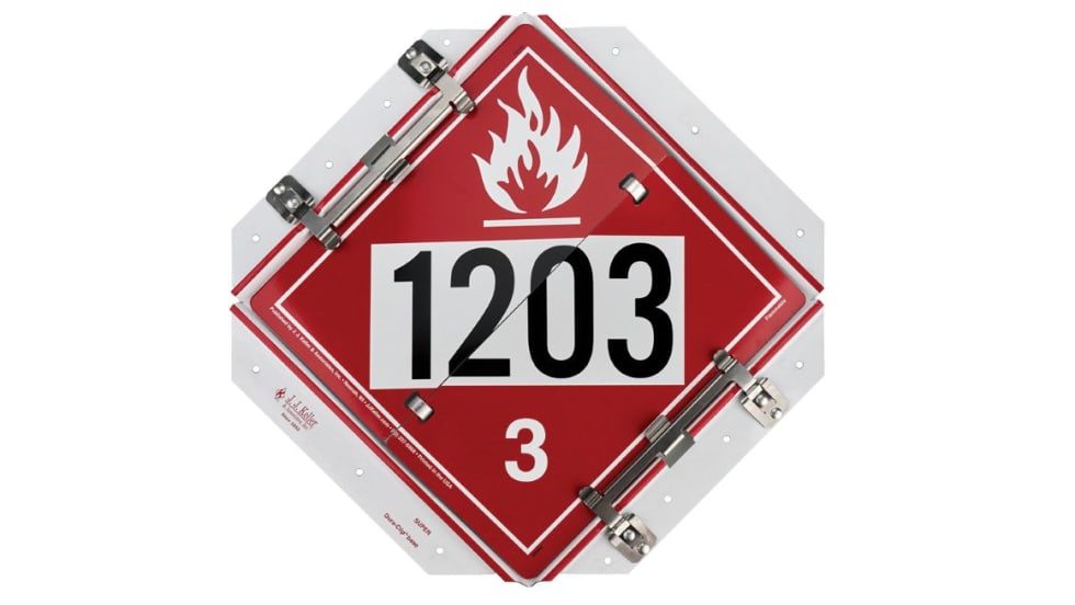 J.J. Keller fuel placard.